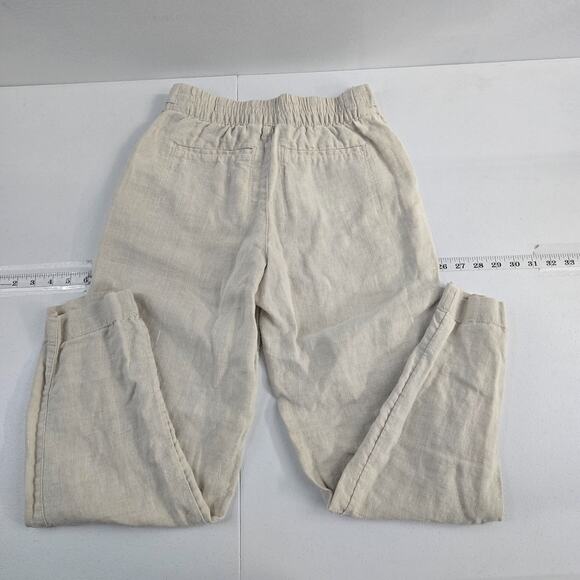 Athleta Voyager Linen Pant - jogger beige tan womens size 2 6651 - Picture 2 of 11